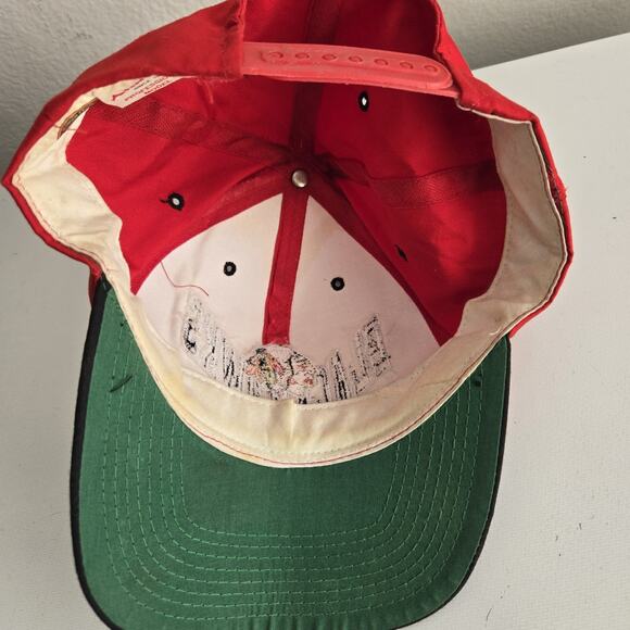 Vintage Chicago Blackhawks ANNCO‎ Snapback Hat Cap Embroidered Red Black Arrow - Picture 6 of 9